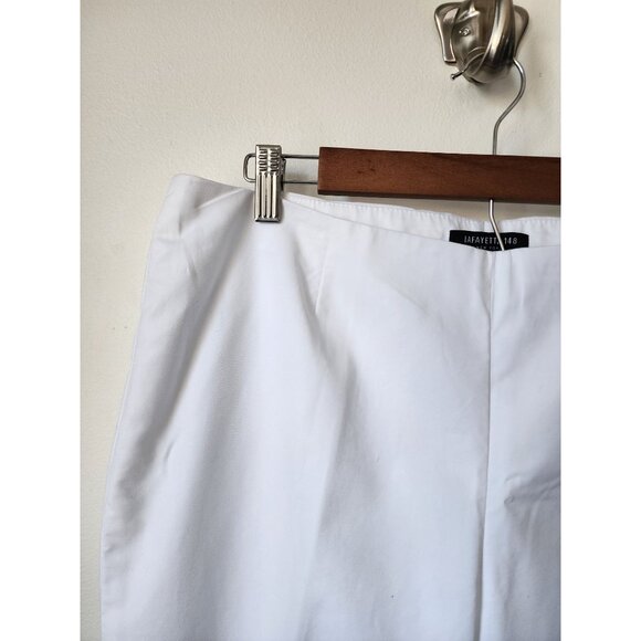 Lafayette 148 Jodhpur white cropped Bleecker dress pants 12